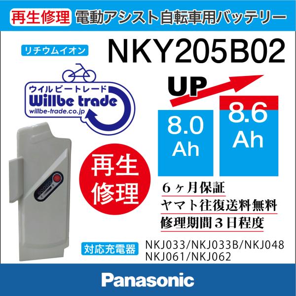 電動自転車バッテリー NKY205B02 willbe-trade_nky205b02