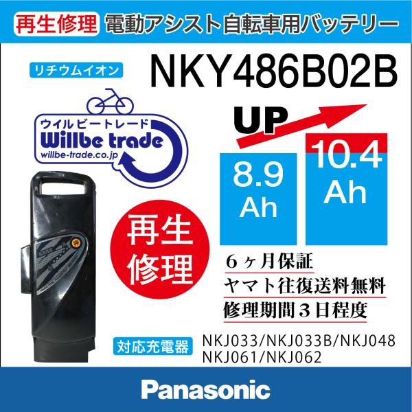 Panasonic（パナソニック） 電動自転車 バッテリー NKY486B02B （8.9Ah