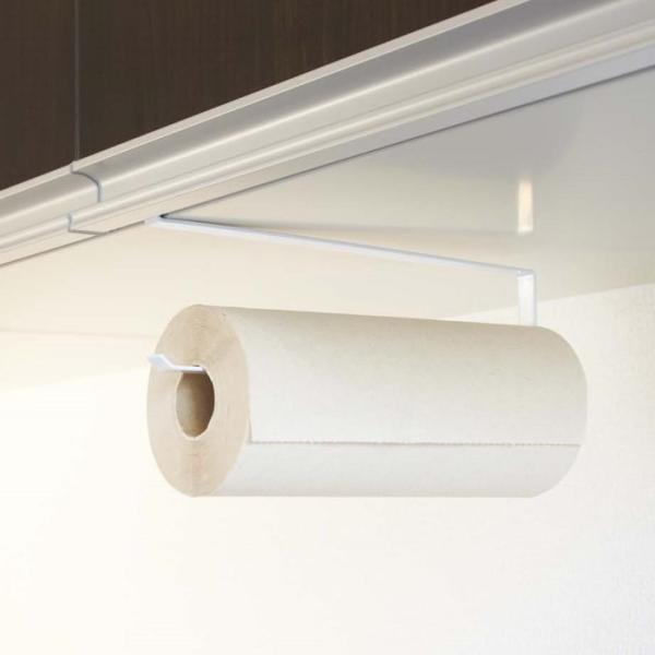商品説明戸棚下の空間を有効活用できるキッチンペーパーホルダー。シンク上の戸棚等にはさんで設置するキッチンペーパーホルダーです。壁に穴をあける事もなく取り付けられます。必需品のキッチンペーパーですが保管には少々困りもの、こちらの商品は戸棚の下...