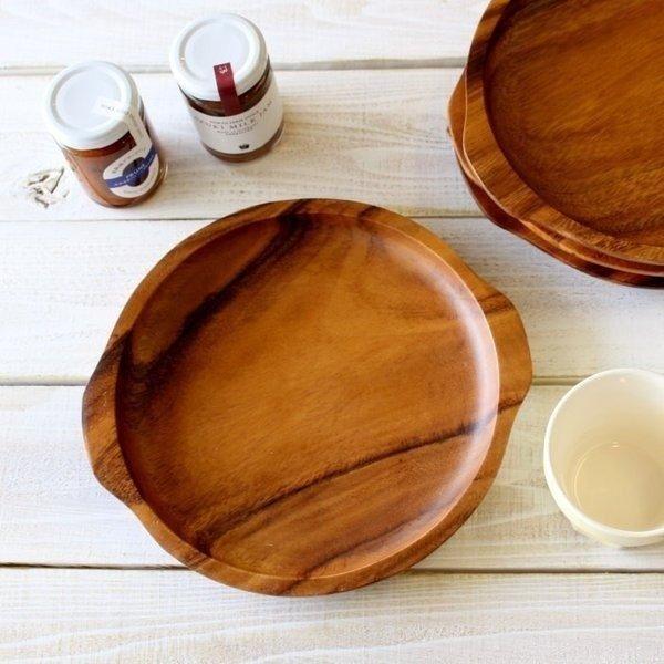 アカシアプレート 手付き 丸２５cm アカシアウッド プレート トレー 天然木 ナチュラル 洋食器 木の食器 キッチン雑貨 直径２５cm ギフト プレゼント T 生活雑貨 Willdo 通販 Yahoo ショッピング