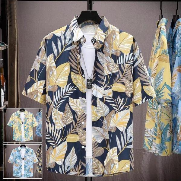 アロハシャツ メンズ ス 半袖シャツ 開襟シャツ オープンカラーシャツ カジュアルシャツ かりゆしウェア 花柄 リゾート 父の日