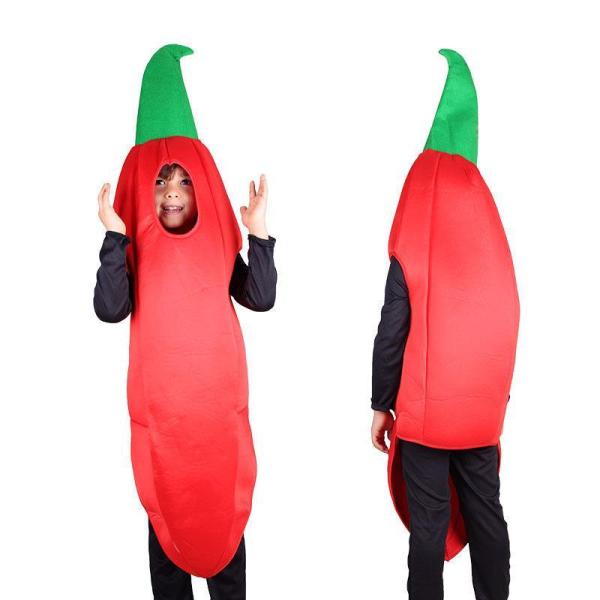 コスプレ 子供 衣装 男の子ホット ペッパー トウガラシ コスチューム ハロウィン とうがらし 食べ物 イベント パーティー チリ 赤 辛い