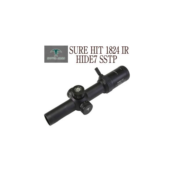 ●倍率：1 倍 〜 8 倍（イルミネーション 11段階）●対物径：24 mm●チューブ径：30 mm●レティクル：Mildot-SSTP●M.O.A.：1クリック = 1/2 M.O.A.●アイリリーフ：1x=80mm/8x=85mm●全長...