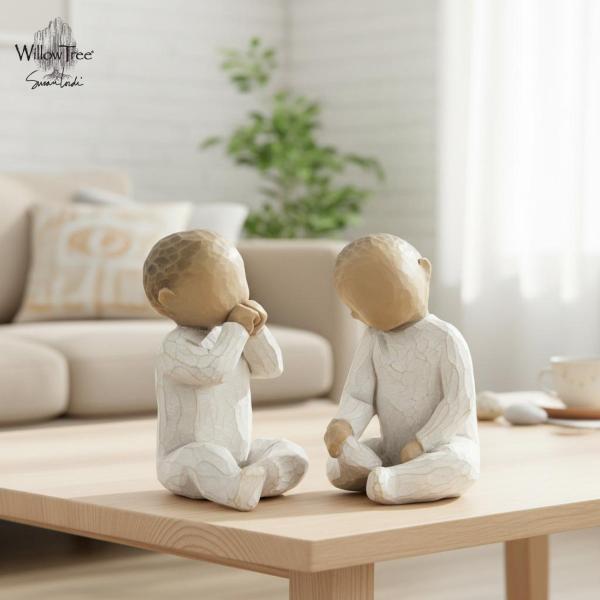 ウィローツリー彫像 Two Together - ふたりいっしょ 5cm 幼子 2人組 子供 | おしゃれ 置物 彫刻 人形 インテリア スーザン・ロ