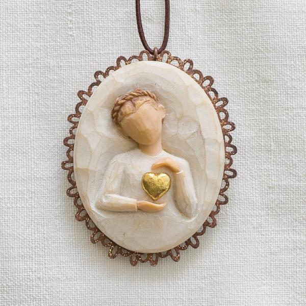 ウィローツリーオーナメント（ブローチ型） あなたの思い出 高さ1.1cm Willow Tree Keepsake