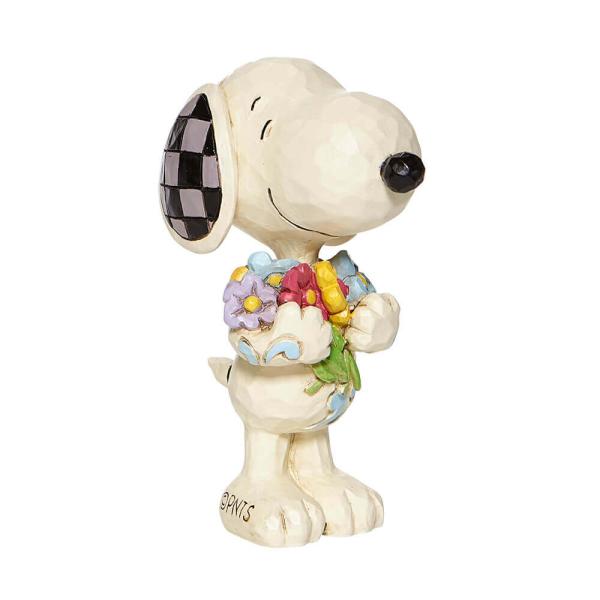 スヌーピー フラワー ミニ 8cm | ジムショア ピーナッツ グッズ フィギュア 人形 置物 彫刻 Jim Shore 正規輸入品