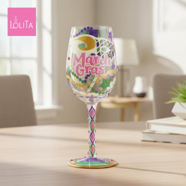 Lolita ワイングラス Mardi Gras 22.4cm マルディグラ | かわいい おしゃれ ポップ モダン デザイン食器 アート ロリータ・