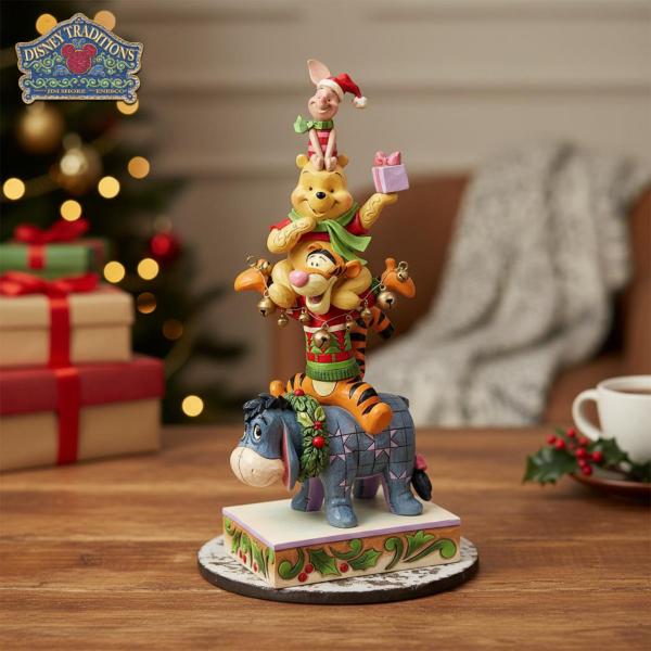 プー&フレンズ スタッキング 24.7cm くまのプーさん クリスマス | ディズニー トラディションズ ジムショア グッズ フィギュア 人形 置物
