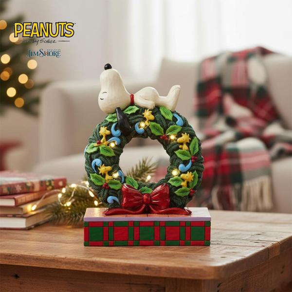SNOOPY（スヌーピー） スリーピング リース LED 18.1cm クリスマス