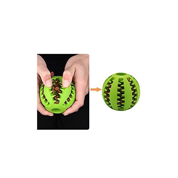 Q Beau 犬 おもちゃ 犬 ボール 噛むおもちゃ 犬用 玩具ボール ラバー製 知育玩具 餌入れ おやつボール 運動不足やストレス解消 ダ Sagaretxe Net
