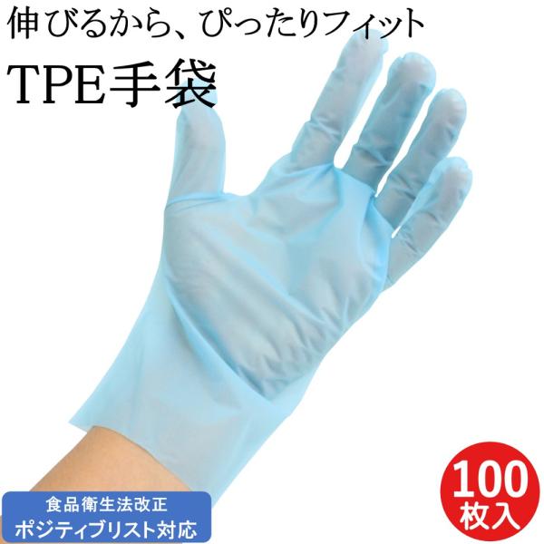 使い捨て手袋 シルキータッチ 使い捨て 粉なし 手袋 100枚 TPE エラストマー エンボス 食品衛生法 ポジティブリスト 食用 s m l ll 調理 介護 掃除 おしゃれ
