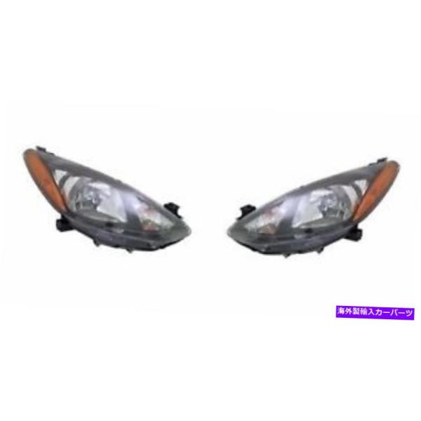 USヘッドライト 2011-2014 Mazda 2の左右の横置きヘッドライトペア
