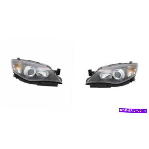 USヘッドライト 右+左側のヘッドライトペア08-11スバルインプレッサWRX