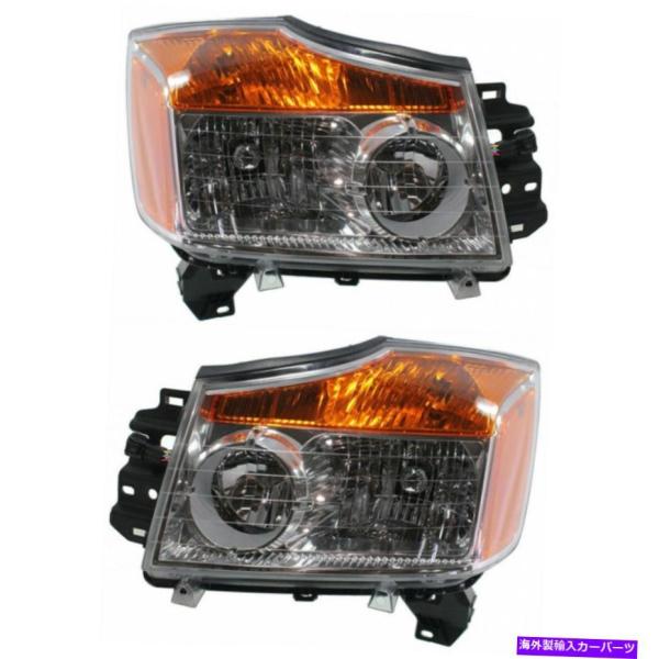 USヘッドライト 日産タイタンヘッドライト2008-2015 LHおよびRHペア