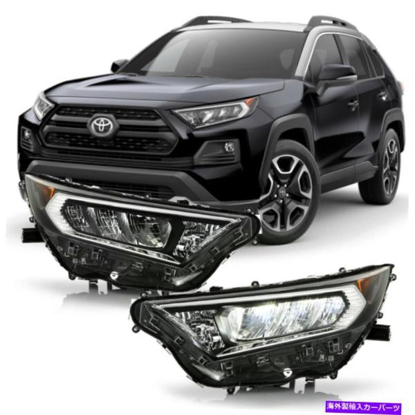 TOYOTA RAV4 ヘッドライト 左右セット Amazon | AmeriLite ブラック デュアルインテンス LED ヘイロー