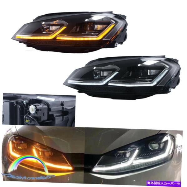 USヘッドライト VWフォルクスワーゲン13-16ゴルフ7 GTIヘッドライトLED