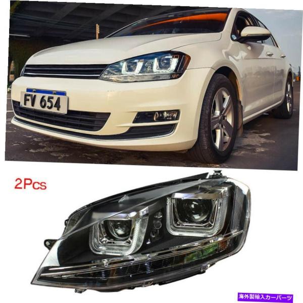 USヘッドライト VWゴルフ7 14-2019のための回転信号LEDヘッドライト  