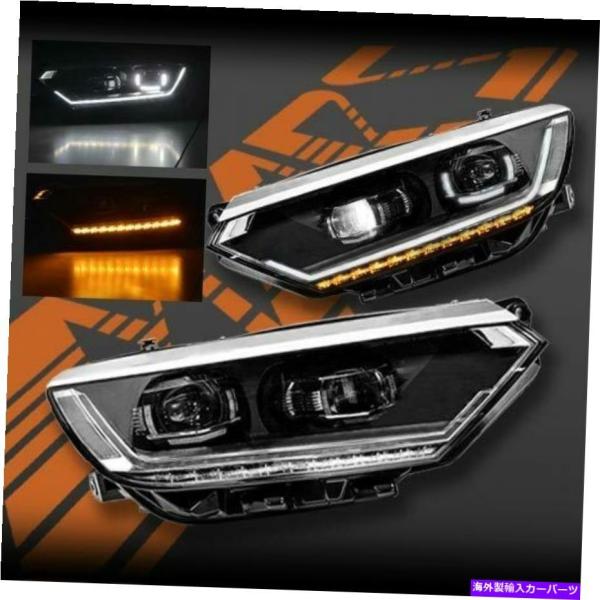 USヘッドライト volkswagen vw Passat B8 15-19用のLED DRL