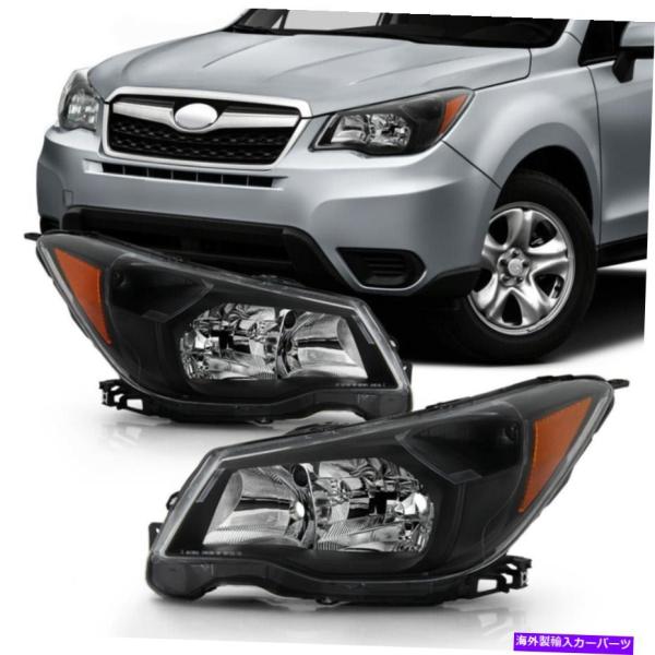 スバル フォレスター SG系 前期　USヘッドライト KHC製　OEM USヘッドライト 14-16 Subaru Foresterヘッドライトブラック住宅交換左