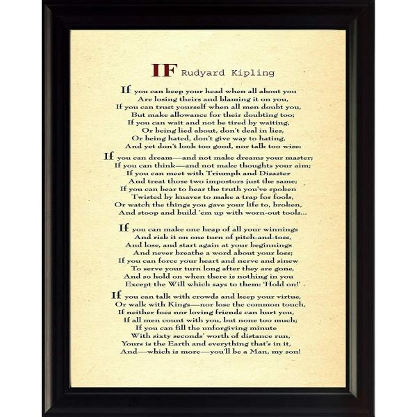 パネルアート Rudyard Kipling あなたが写真または額入りウォールアートを印刷できる場合- show original title