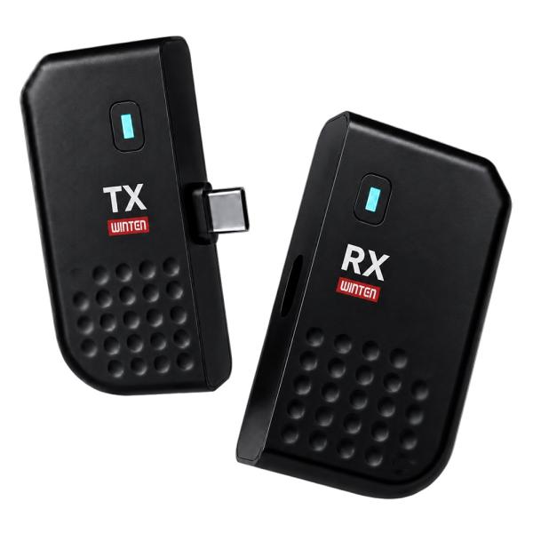 WINTEN ワイヤレス HDMI 送受信機セット USB Type-C送信機 AirPlay/Miracast対応 日本技適認証取得 最大50m フルHD 1080P 1年保証 WTHL-MINIC01-BK 6391