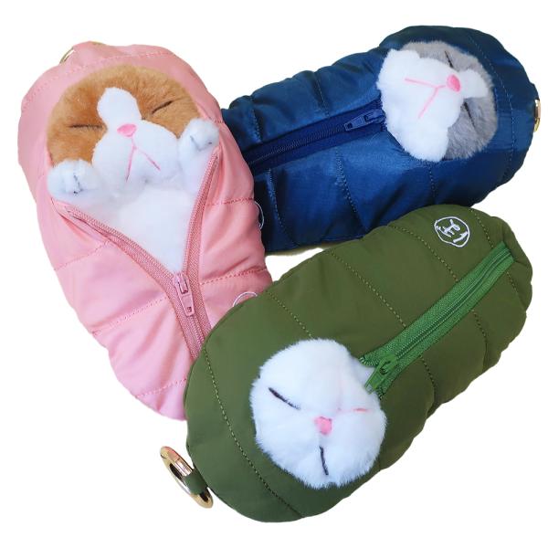 ぼうみたいなねこ用 寝袋 キーリング付き ぬいぐるみ用 猫 ねぶくろ チャック式 内藤デザイン研究所 送料無料 どうぶつ かわいい キッズ プレゼント 猫の日 8331