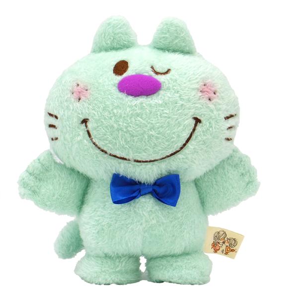 ADO MIZUMORI　水森亜土 ねこ ぬいぐるみ　Sサイズ　ミント　 MT　213112-25　ナカジマコーポレーション