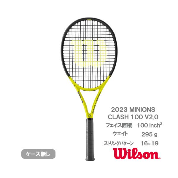 美品WilsonClash100LVersion2ミニオンテニスラケット Wilson ウイルソン ミニオンズクラッシュ100 V2.0 2023 MINIONS