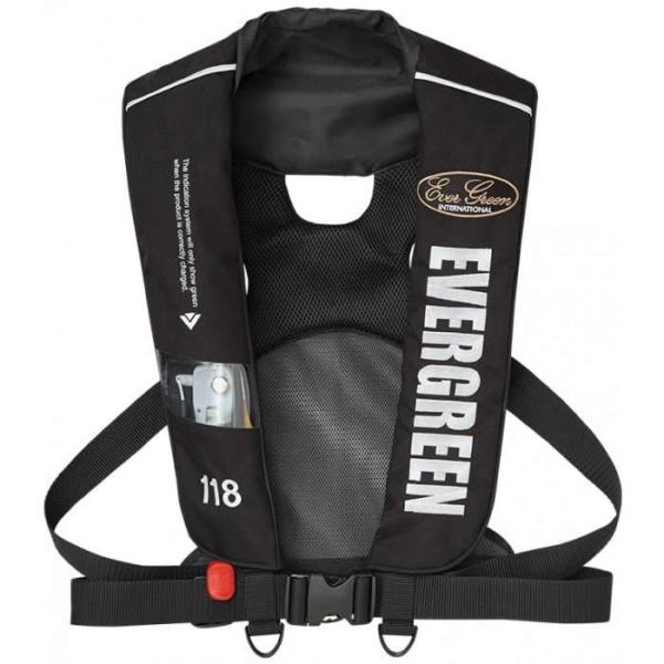 エバーグリーン　インフレータブルジャケット　タイプ５　≪モードブラック≫　新品 EverGreen（エバーグリーン） E.G.インフレータブルジャケット タイプ5