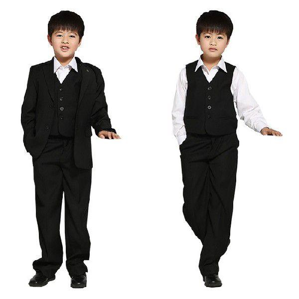 【専用です】キッズ 黒スーツ 5点セット 115A 卒園式 入学式 子供 スーツ 男の子 5点セット黒 あすつく フォーマル キッズ 入学式