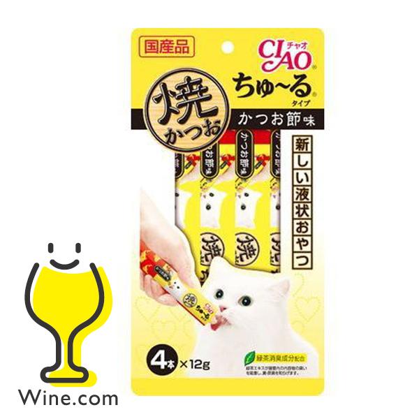 猫 ねこ えさ おやつ グッズ いなばペットフード Ciao チャオ ちゅ る ちゅーる 焼かつお かつお節味 12g 4本入 ワイン Com 通販 Yahoo ショッピング