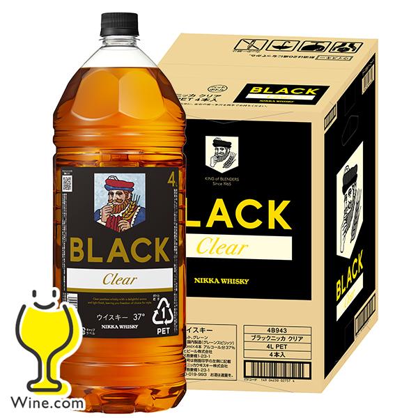 アサヒ（asahi） ブラックニッカ 4l 4本 洋酒 国産ウイスキー whisky