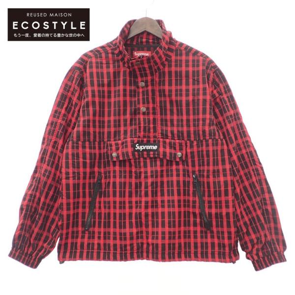 Supreme チェック柄 プルオーバー ナイロンジャケット wine-king_2777100000045792