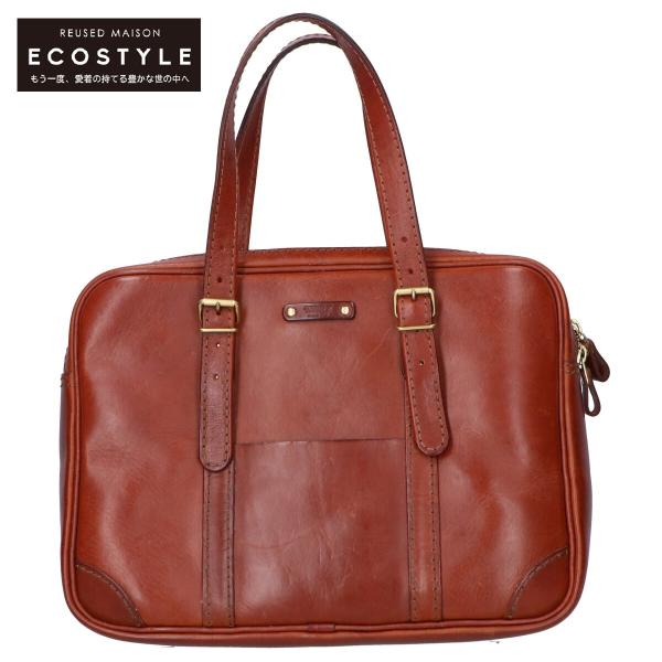 最終値下げ　ヘルツ　ビジネスバッグ　本革　カルテラ　ブラウン HERZ ヘルツ BW-57 肩掛け出来る二本手・ビジネスバッグ