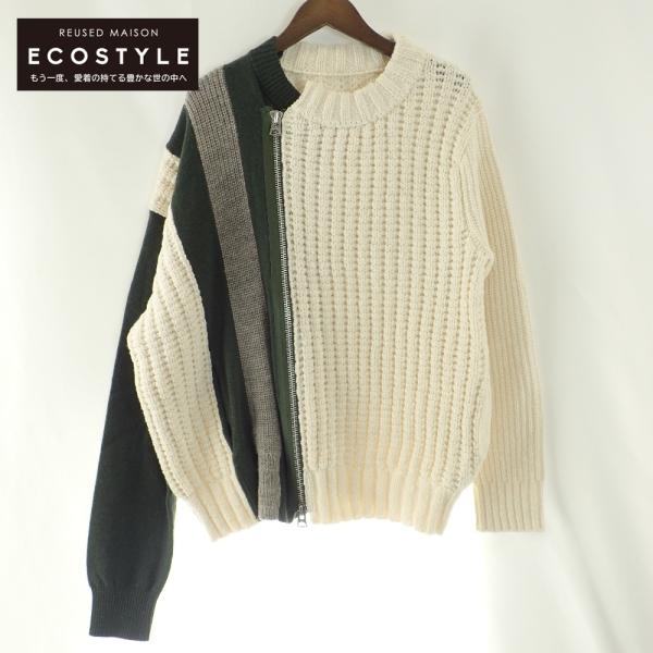 sacai 美品/20年製 サカイ 20-02406M Wool Knit Blouson ウール sacai 美品/20年製 サカイ 20-02406M Wool Knit Blouson ウール