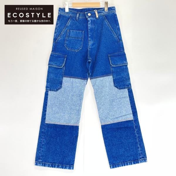 MARNI マルニ ボトムス 28 ブルー メンズ MARNI（マルニ） インディゴ TROUSERS OCEAN ツートーンデニム カーゴ