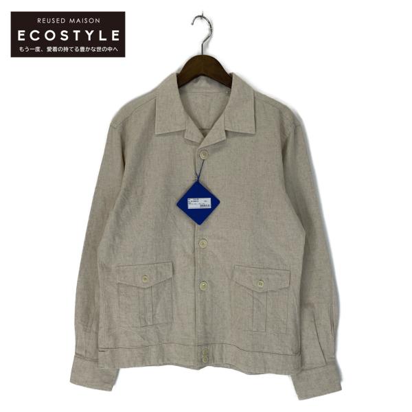 Ring jacket リングヂャケットリコットンリネンジャケット サイズ48 RING JACKET リングヂャケット ベージュ コットン×リネン シャツ
