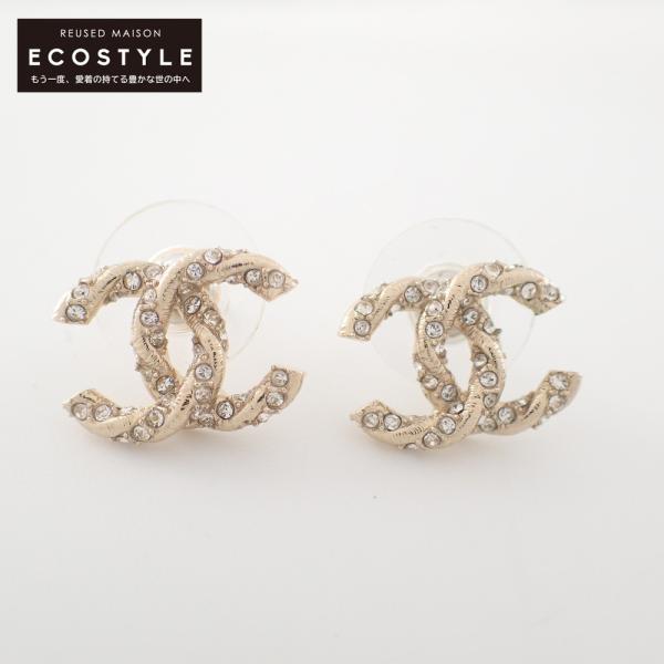 【正規品】CHANEL シャネル ラインストーン ピアス F19V CHANEL シャネル ピアス ココマーク ラインストーン ゴールド
