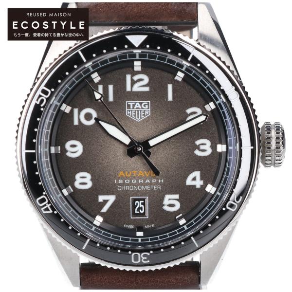 タグ・ホイヤー TAG HEUER オータヴィア アイソグラフ WBE5110.FC8266 スモーキーブラック ステンレススチール 自動巻き メンズ 腕時計 wine-king_2777100000102685