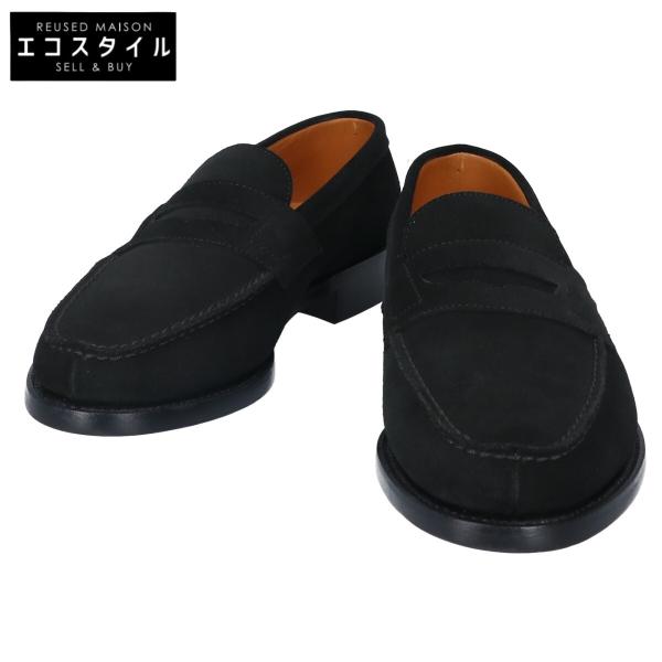 パパス　papas 黒 スエード ローファー wine-king_2777100000120229