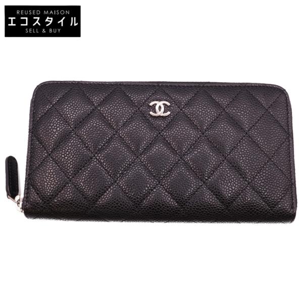 CHANEL 新品同様 シャネル 19番台 シルバー金具 キャビアスキン  