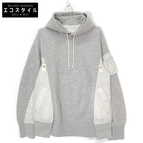 sacai サカイ SCM-033 グレー スウェット MA-1 パーカー 1 トップス 