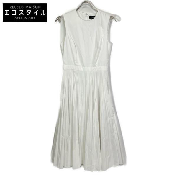theory Theory セオリー 24年 ホワイト Sleek Poplin PLT SK