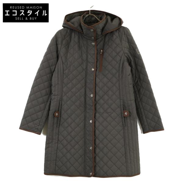 LAUREN RALPH ローレン ラルフローレン ポリエステル ロゴ釦 裏地総柄