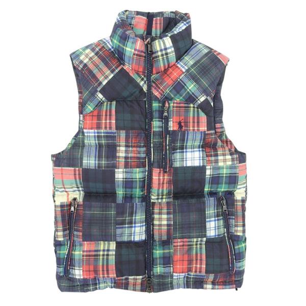 Ralph Lauren ダウンベスト グレー チェック柄　美品 POLO RALPH LAUREN（ポロ・ラルフローレン） 美品 ポロ ラルフローレン