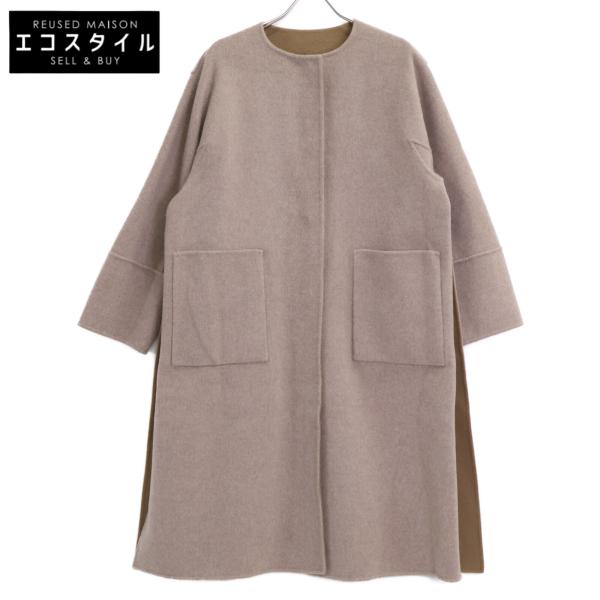 ADORE ベージュ ロングコート38 ADORE メルトンウールベージュ ロングコート38
