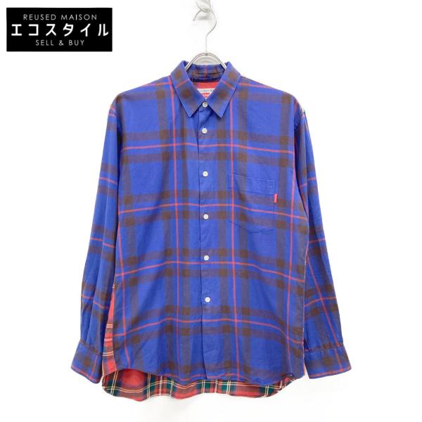 COMME des GARCONS HOMME チェック柄ボタン 長袖シャツ コムデギャルソンオムCOMME des GARCONS HOMME チェックシワ加工