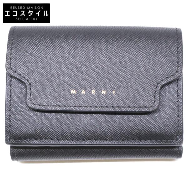 MARNI 美品 マルニ 25年製 PFMO0124U0 LV520 型押しレザー 三つ折り  