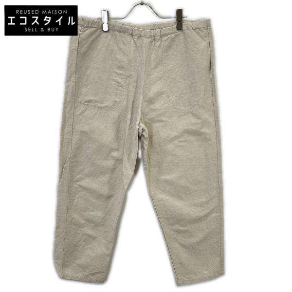 DANTON ダントン オフホワイト コットン×リネン イージーパンツ 36