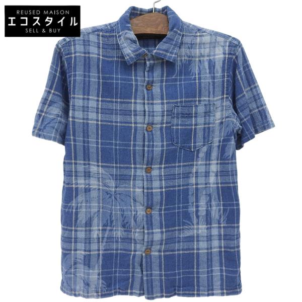RRL ダブルアールエル　美品コットンリネンチェックシャツ RRL ダブルアールエル コットン×リネン チェック柄 シャツ トップス